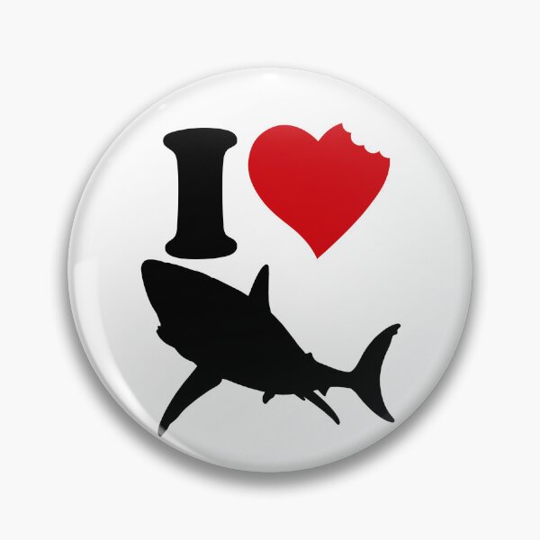 Item preview, I Love Sharks Red Heart Funny Shark Lover I Love Sharks Gear designed and sold by DynamicDesign.