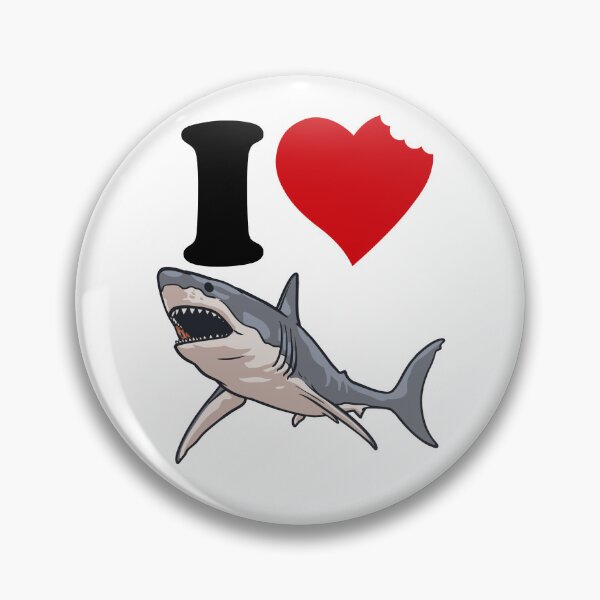 Item preview, I Love Sharks Red Heart Funny Shark Lover I Love Sharks Gear designed and sold by DynamicDesign.