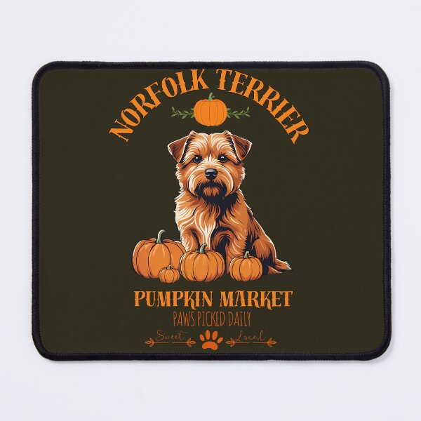 Item preview, Pumpkin Market: norfolk terrier with Pumpkins and Seasonal Text designed and sold by GoodyPaws.