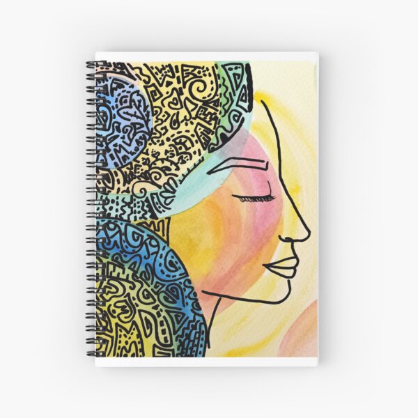 Liberty, MaoDona acuarela Doodle Artwork by Maoby Cuaderno de espiral