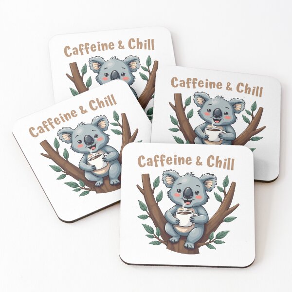 Item preview, Caffeine & Chill - Cute Koala Coffee Lover designed and sold by PrintMastery.
