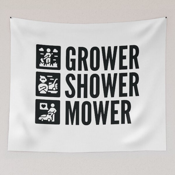 Item preview, Grower, Shower, Mower - Lawnmower Racing - Funny Lawn Mower designed and sold by Design Raptor.