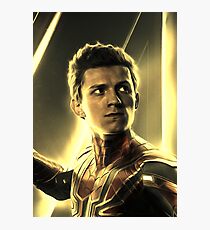 Tom Holland / Peter Parker - Celebrity Art (Golden Creation) Photographic Print
