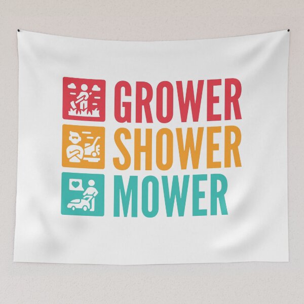 Item preview, Grower, Shower, Mower - Lawnmower Racing - Funny Lawn Mower designed and sold by Design Raptor.