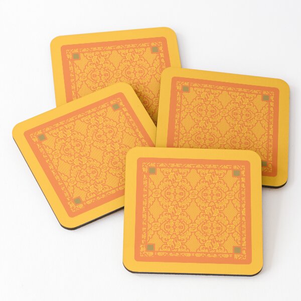 Item preview, French Lace | Saffron Yellow & Orange designed and sold by Divine Design.