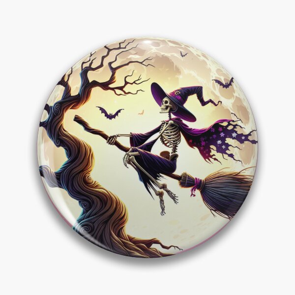 Item preview, Skeleton witch in the full moon designed and sold by Catherine Harrison.