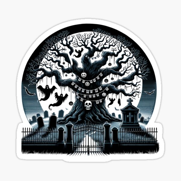 Massive Graveyard Tree Sticker