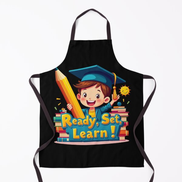 Item preview, "Ready, Set, Learn!" Little Boy in Graduation Cap Back-to-School T-Shirt designed and sold by AI-volution.