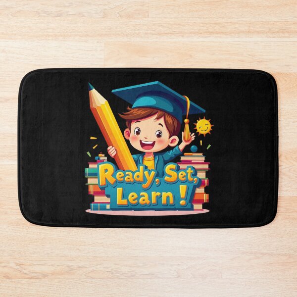 Item preview, "Ready, Set, Learn!" Little Boy in Graduation Cap Back-to-School T-Shirt designed and sold by AI-volution.