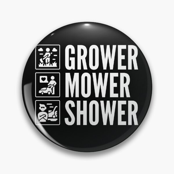 Item preview, Grower, Mower, Shower - Lawnmower Racing - Funny Lawn Mower designed and sold by Design Raptor.