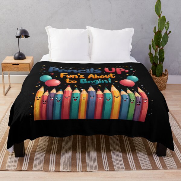 Item preview, "Pencils Up, Fun’s About to Begin!" Colorful Back-to-School T-Shirt with Vibrant Pencil Design designed and sold by AI-volution.