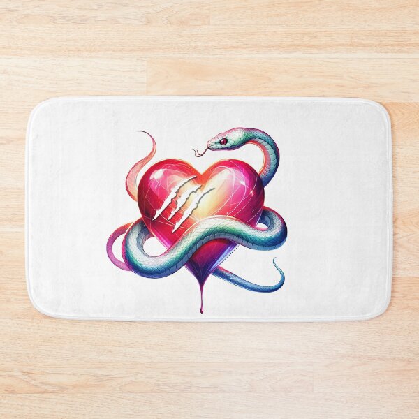 Item preview, Silky Snake Wrapped Around Scratched Heart designed and sold by DriftLens.