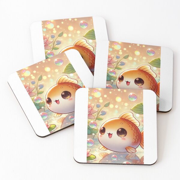 Item preview, chubby goldfish swimming in a pool. designed and sold by Asakirain.