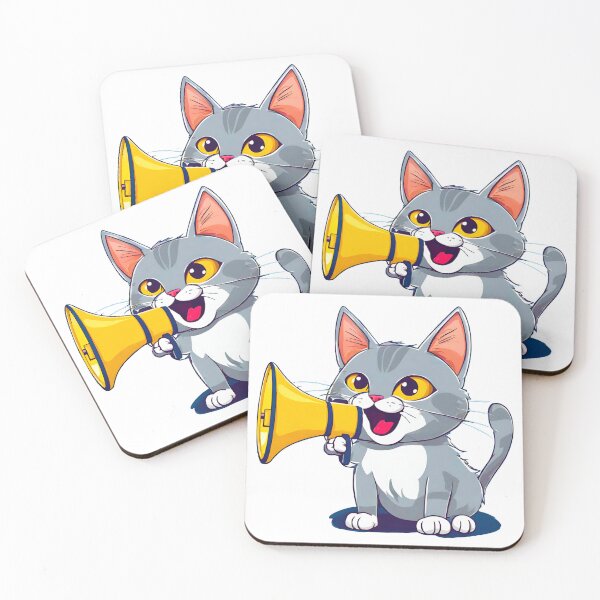 Item preview, Cat with Loudspeaker 3 designed and sold by Tom-Johnson.