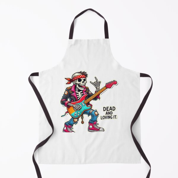 Item preview, Dead and Loving It - Rocker Skeleton Sticker designed and sold by UA-t-shirts.