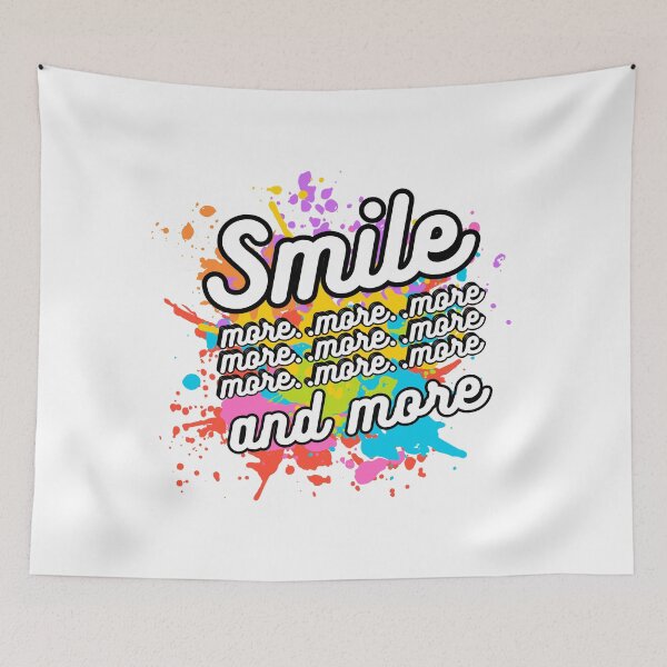 Item preview, Vibrant 'Smile More' Graphic - Bold and Colorful Positive Message Art designed and sold by CreativebyTKK.