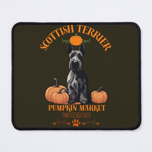 Item preview, Pumpkin Market: scottish terrier with Pumpkins and Seasonal Text designed and sold by GoodyPaws.