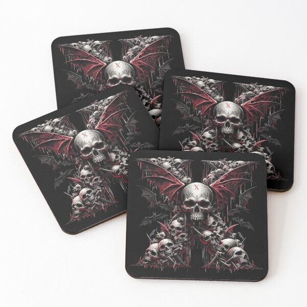 Item preview, Initial X with skulls designed and sold by BatsAndRats.