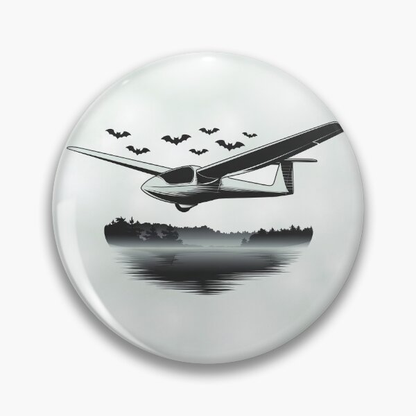 Item preview, Halloween Glider Plane Pilot Sailplane Biplane aerial floating soaring designed and sold by These_Prints.