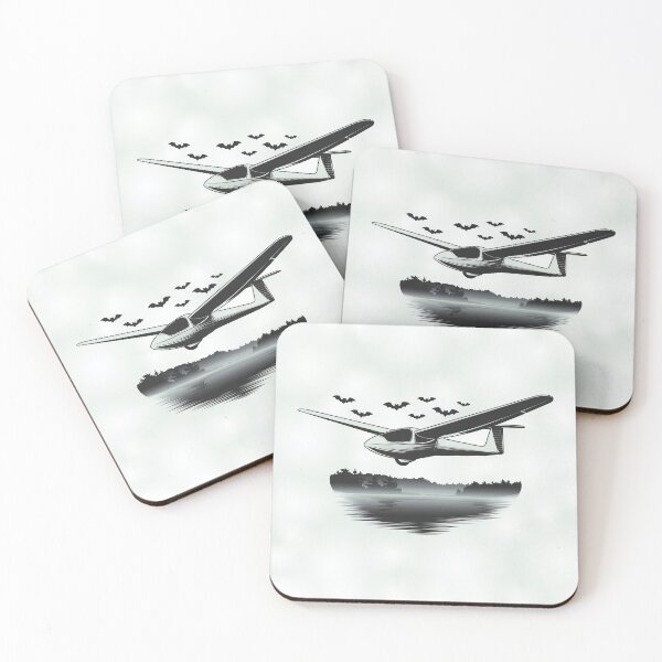 Item preview, Halloween Glider Plane Pilot Sailplane Biplane aerial floating soaring designed and sold by These_Prints.