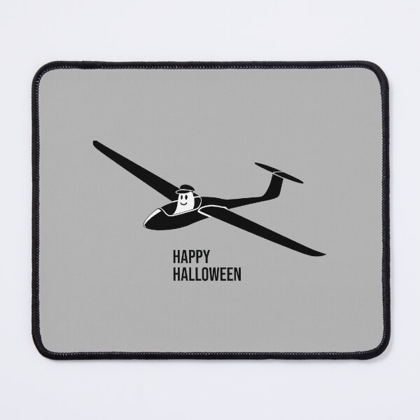 Item preview, Happy Halloween Glider Plane Pilot Sailplane Biplane aerial floating soaring designed and sold by These_Prints.