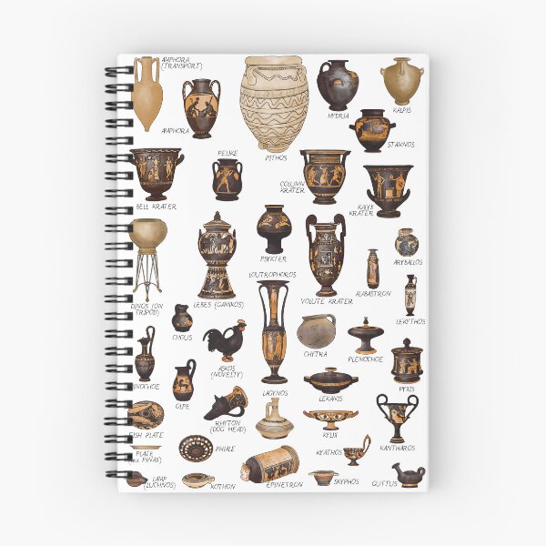 Item preview, Ancient Greek Pottery - named illustrations designed and sold by ClassicsNerds.