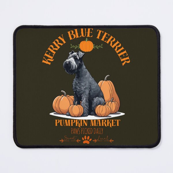 Item preview,  Pumpkin Market:kerry blue terrier with Pumpkins and Seasonal Text designed and sold by GoodyPaws.