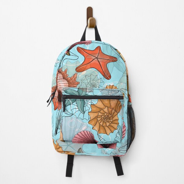 Item preview, marine theme, sea, background, beach, summer, ornament, underwater, starfish, shells designed and sold by Tetiana Pohurska.