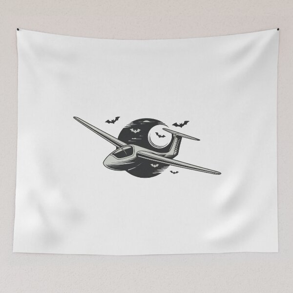 Item preview, Happy Halloween Glider Plane Pilot Sailplane Biplane aerial floating soaring designed and sold by These_Prints.