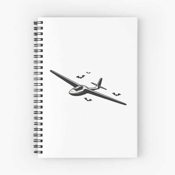 Item preview, Happy Halloween Glider Plane Pilot Sailplane Biplane aerial floating soaring designed and sold by These_Prints.