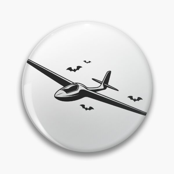 Item preview, Happy Halloween Glider Plane Pilot Sailplane Biplane aerial floating soaring designed and sold by These_Prints.