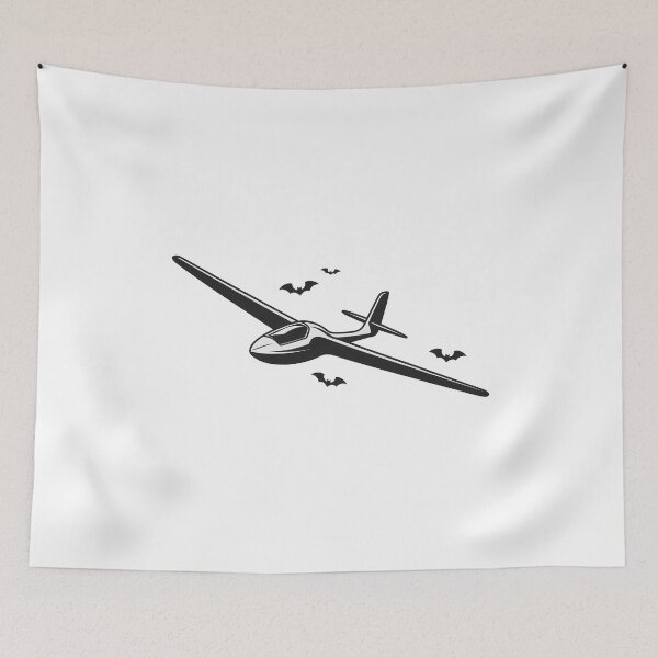 Item preview, Happy Halloween Glider Plane Pilot Sailplane Biplane aerial floating soaring designed and sold by These_Prints.
