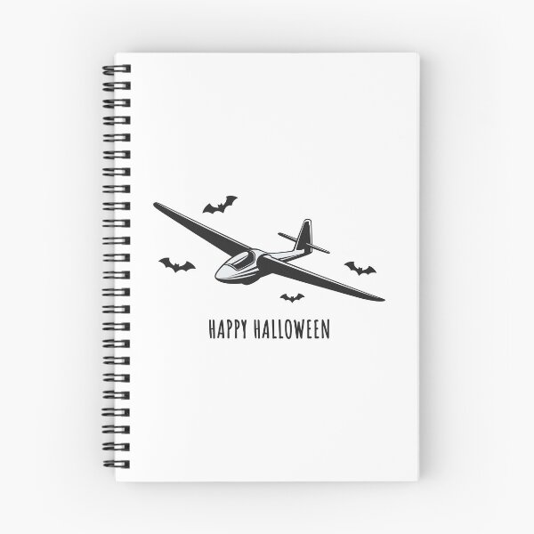 Item preview, Happy Halloween Glider Plane Pilot Sailplane Biplane aerial floating soaring designed and sold by These_Prints.