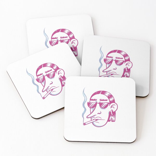 Item preview, Minimalist Cartoon Face with Pipe – Pencil Drawing Art designed and sold by Colorful-Garden.