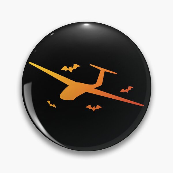 Item preview, Bats Halloween Glider Plane Pilot Sailplane aerial floating soaring designed and sold by These_Prints.