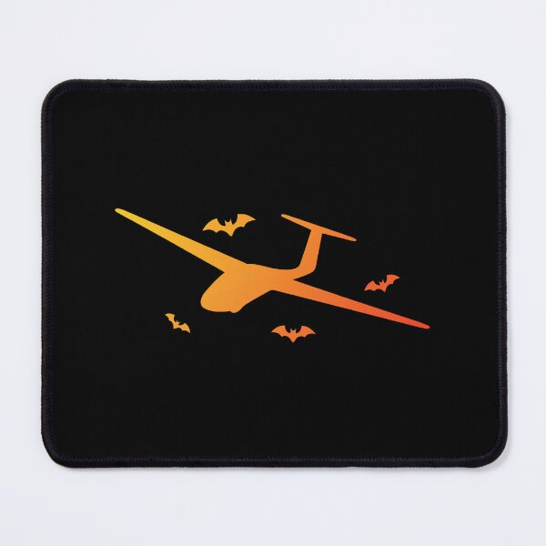 Item preview, Bats Halloween Glider Plane Pilot Sailplane aerial floating soaring designed and sold by These_Prints.