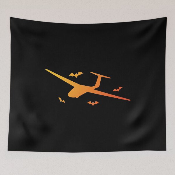 Item preview, Bats Halloween Glider Plane Pilot Sailplane aerial floating soaring designed and sold by These_Prints.
