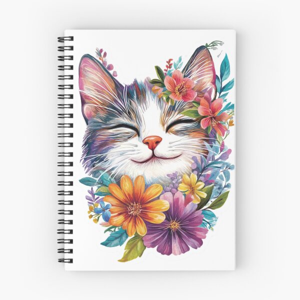 Item preview, Feline Flourish: Beautiful Floral Sunshower Cat designed and sold by HomelyFinds9.