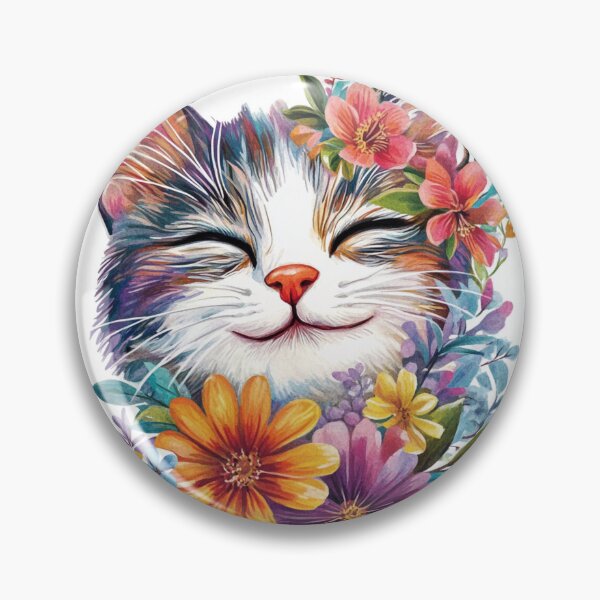Item preview, Feline Flourish: Beautiful Floral Sunshower Cat designed and sold by HomelyFinds9.