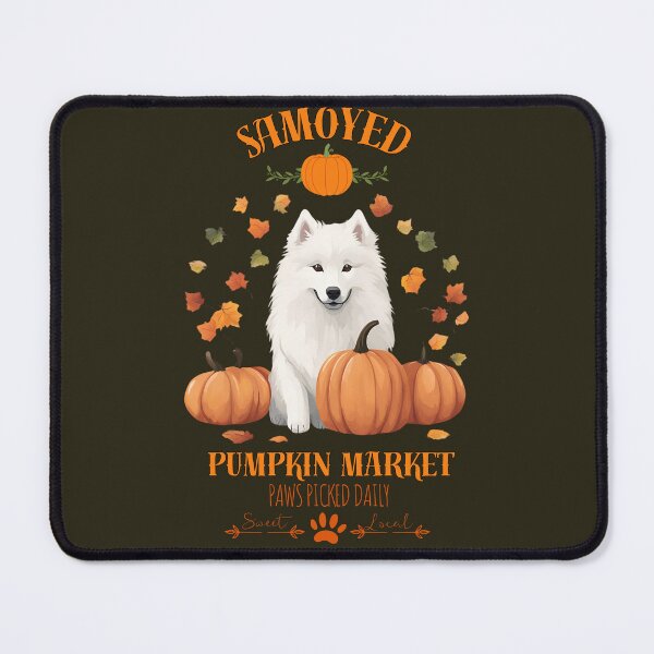 Item preview, Pumpkin Market:samoyed with Pumpkins and Seasonal Text designed and sold by GoodyPaws.