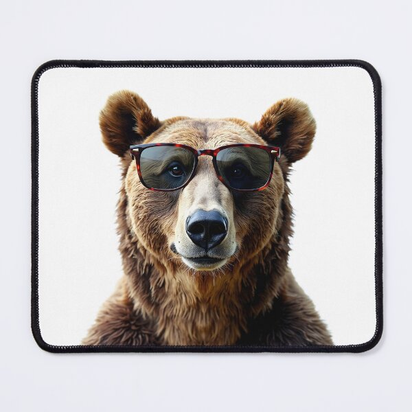 Item preview, Funny Bear wearing sunglasses designed and sold by LazyOwlStore.