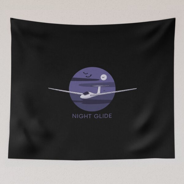 Item preview, Night Glide Halloween Glider Plane Pilot Sailplane aerial floating soaring designed and sold by These_Prints.