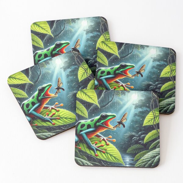 Item preview, Amazon Dart Frog Hunting at Night – Dynamic Rainforest Wildlife designed and sold by NocturnalNook.