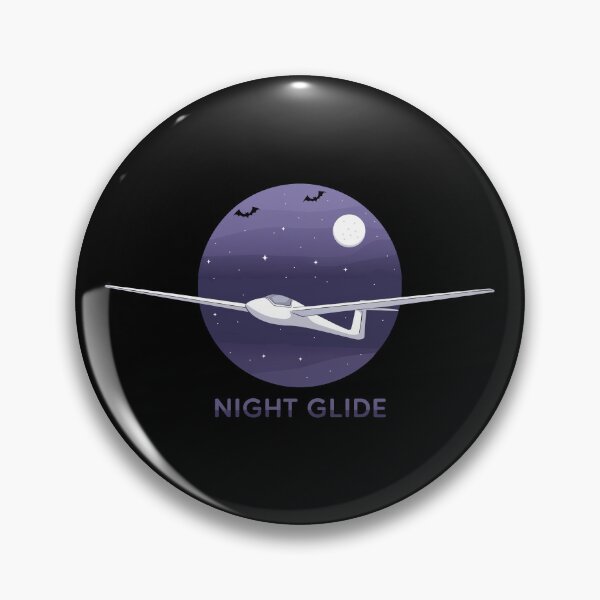 Item preview, Night Glide Halloween Glider Plane Pilot Sailplane aerial floating soaring designed and sold by These_Prints.
