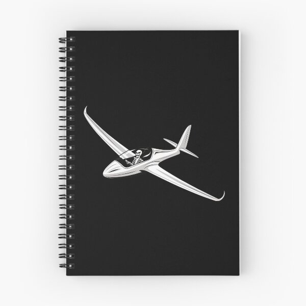 Item preview, Skeleton Pilot Halloween Glider Plane Pilot Sailplane aerial floating soaring designed and sold by These_Prints.