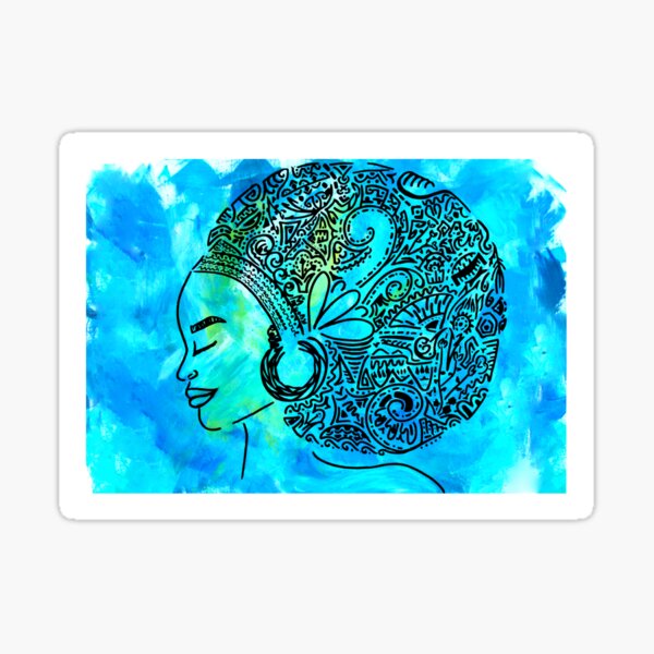 Paola, MaoDona acrilico Doodle Artwork by Maoby Pegatina