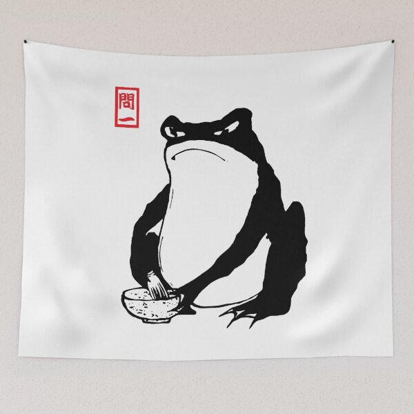 Item preview, Grumpy Matcha Frog designed and sold by winterwinter.