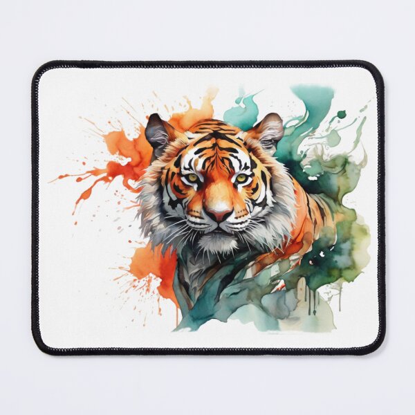 Item preview, a big tiger as a watercolor designed and sold by Rose Design & Photos.