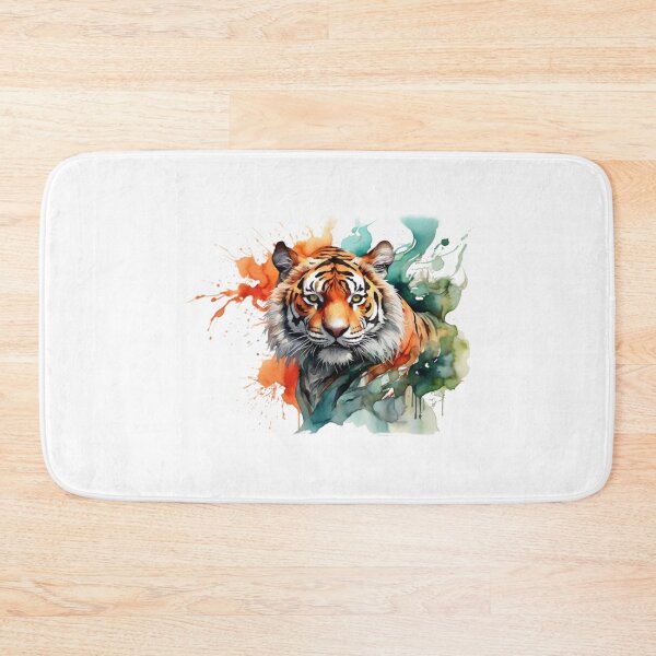 Item preview, a big tiger as a watercolor designed and sold by Rose Design & Photos.