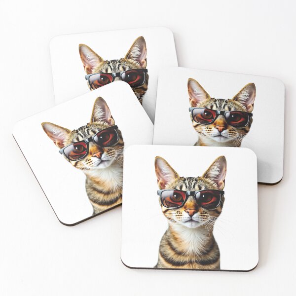 Item preview, Funny Cat wearing sunglasses designed and sold by LazyOwlStore.